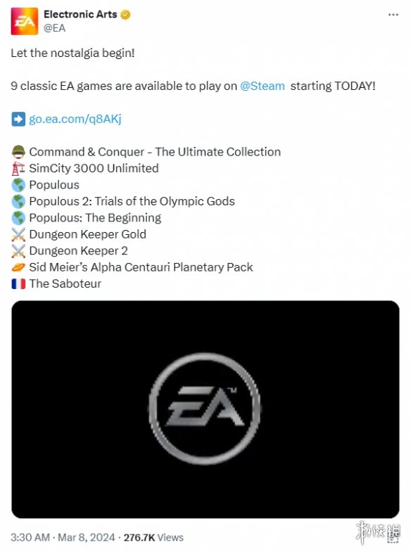 9款EA经典游戏上架Steam!限时促销最高可享4折优惠_图片